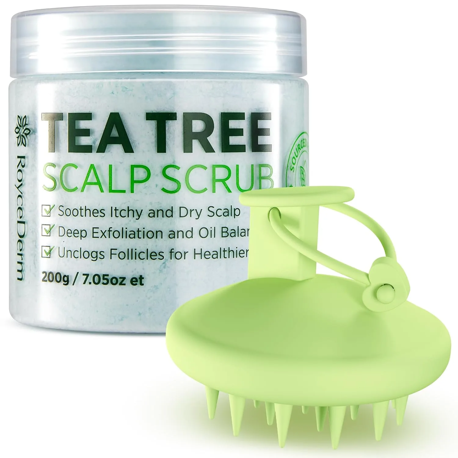 Roycederm Tea Tree Scalp Scrub Kit